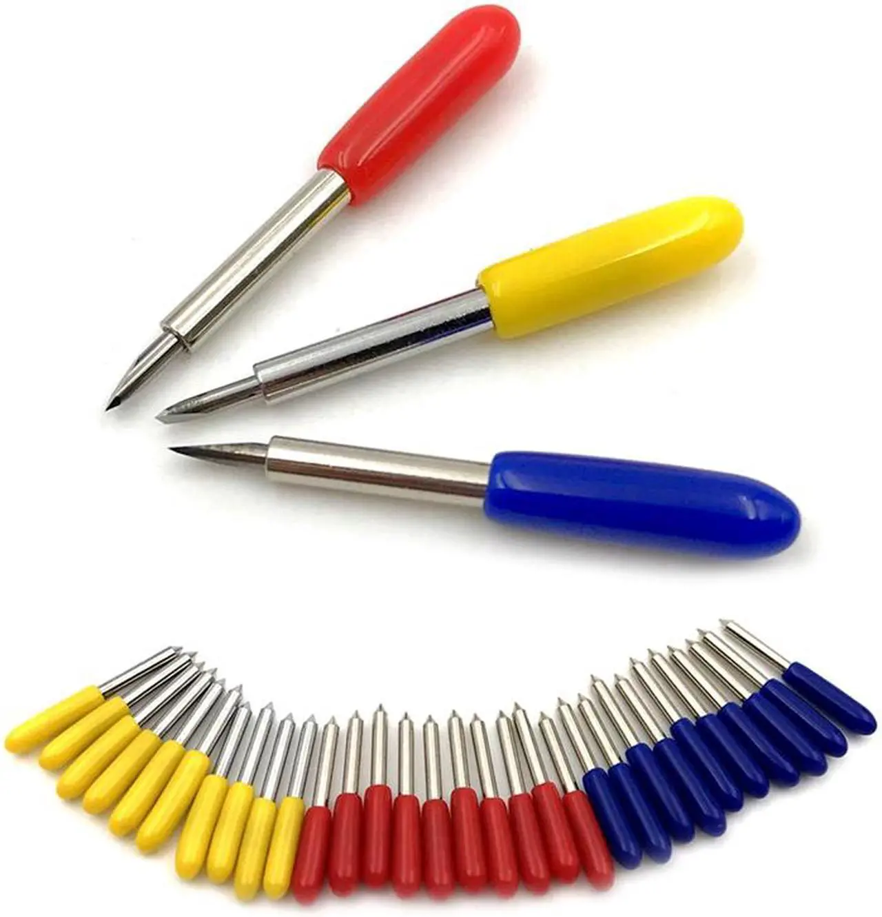 Alt view image 4 of 4 - 45Pcs 30 45 60 Degree Roland Cutting Plotter Cutter Knife Blades Offset Refine Rabbit Redsail Cutter Plotter Cutting Blades
