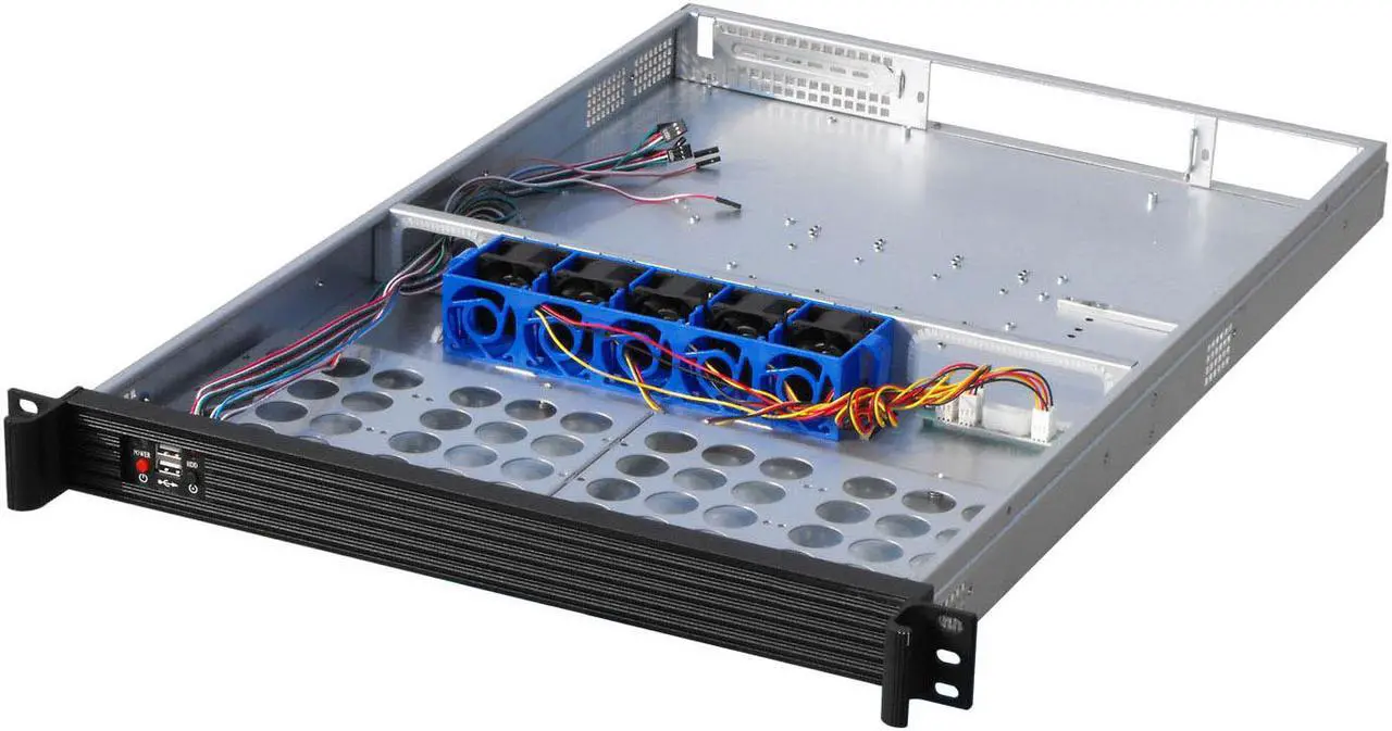 Alt view image 3 of 5 - 1U server chassis / standard 19 "rack-mounted server chassis / 4 standard 3.5" hard disk slots / suitable for installation of various motherboards with E-ATX 12 "× 13" and below sizes / empty chassis