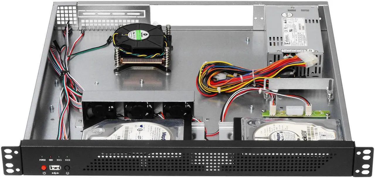 Alt view image 2 of 7 - 1U server case / standard 19 "rack-mounted server case / suitable for various motherboards of ATX 12" × 9.6 "and below