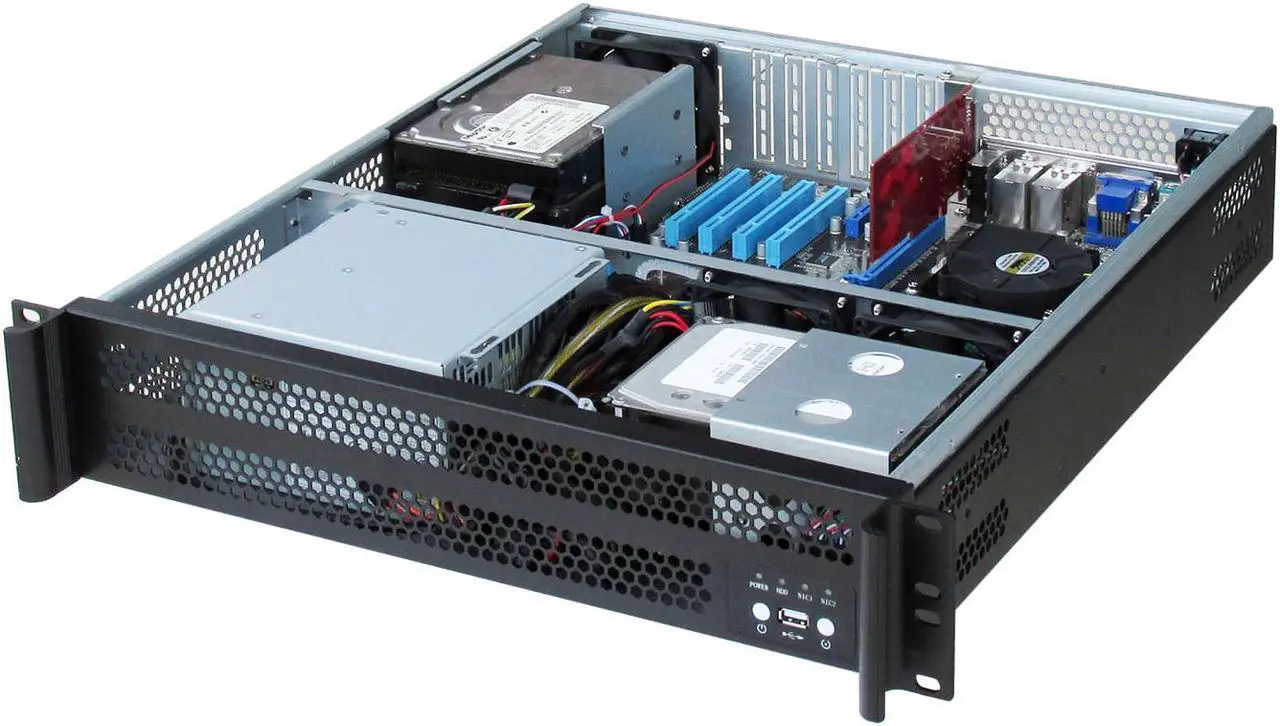 Alt view image 2 of 7 - 2U server chassis / 12 "× 10.5" and below motherboards can be installed / Application storage, security, Internet of Things and various application servers