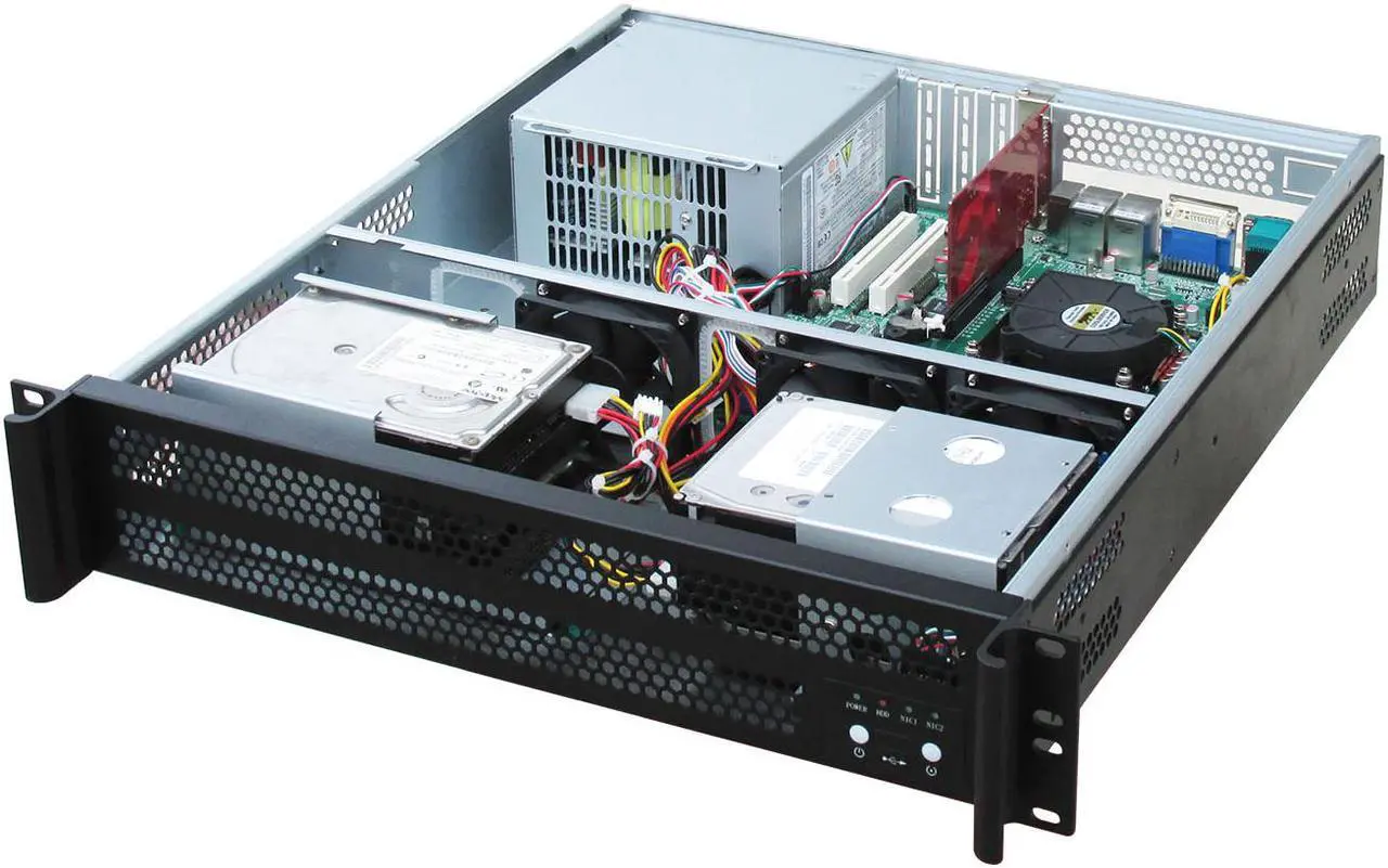 Alt view image 6 of 7 - 2U server chassis / 12 "× 10.5" and below motherboards can be installed / Application storage, security, Internet of Things and various application servers