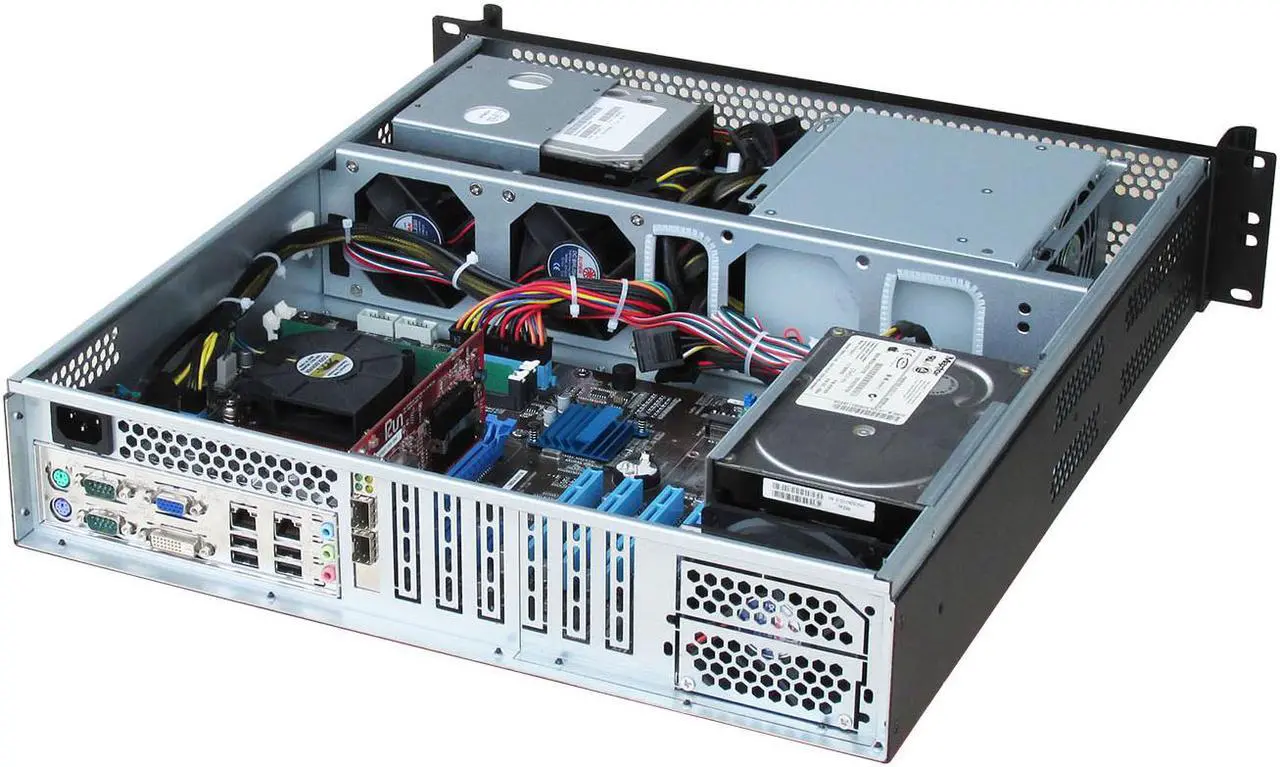 Alt view image 4 of 7 - 2U server chassis / 12 "× 10.5" and below motherboards can be installed / Application storage, security, Internet of Things and various application servers