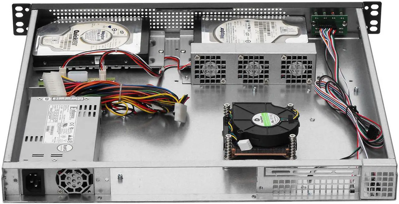 Alt view image 3 of 7 - 1U server case / standard 19 "rack-mounted server case / suitable for various motherboards of ATX 12" × 9.6 "and below
