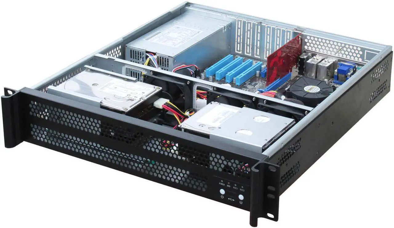 Alt view image 5 of 7 - 2U server chassis / 12 "× 10.5" and below motherboards can be installed / Application storage, security, Internet of Things and various application servers