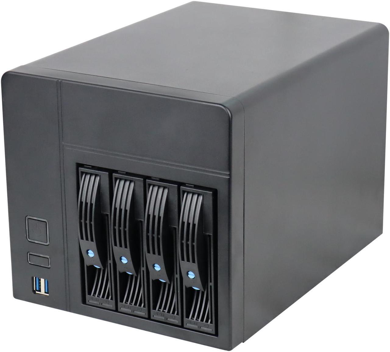 Alt view image 2 of 5 - 4-bay NAS chassis / ATX DIY hot-swappable IPFS server mini mini-itx empty chassis / + Enhance1U 250W power supply
