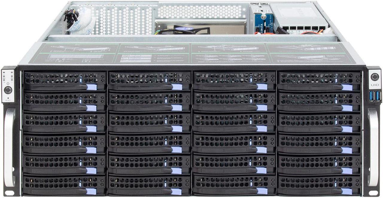 Alt view image 5 of 6 - 36-bay storage server 4U chassis / equipped with 12Gb / s Expander expansion backplane, Mini-sas HD (SFF8643) interface, with temperature control, with SGPIO, with time-sharing start / empty chassis