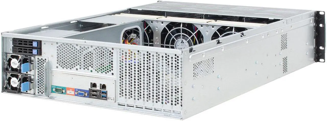 Alt view image 5 of 7 - 3U hot-swappable 16-disk server chassis / 6Gb / s Mini-sas interface (SFF8087), with temperature control, with SGPIO / empty chassis