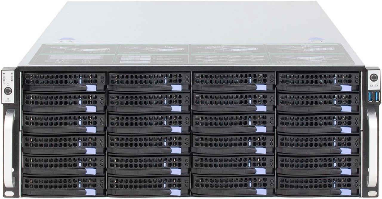 Main image of 36-bay storage server 4U chassis / equipped with 12Gb / s Expander expansion backplane, Mini-sas HD (SFF8643) interface, with temperature control, with SGPIO, with time-sharing start / empty chassis
