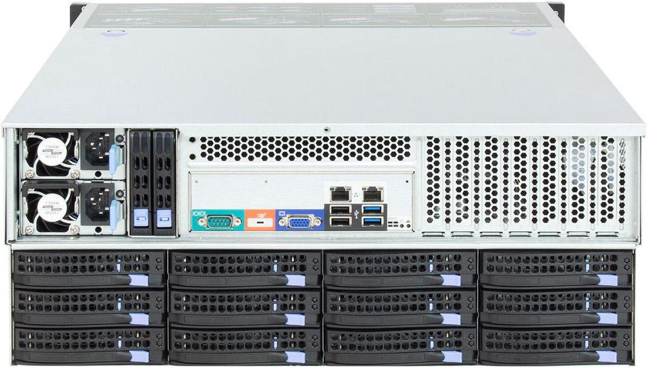 Alt view image 3 of 6 - 36-bay storage server 4U chassis / equipped with 12Gb / s Expander expansion backplane, Mini-sas HD (SFF8643) interface, with temperature control, with SGPIO, with time-sharing start / empty chassis
