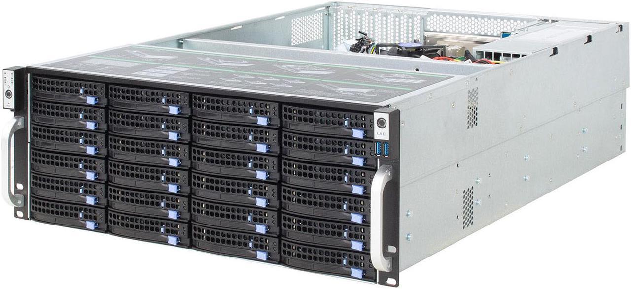 Alt view image 6 of 6 - 36-bay storage server 4U chassis / equipped with 12Gb / s Expander expansion backplane, Mini-sas HD (SFF8643) interface, with temperature control, with SGPIO, with time-sharing start / empty chassis