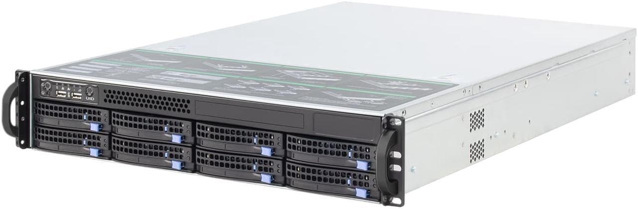 Alt view image 5 of 7 - 2U storage server 12GB/SAS backplane 8-bay hot swappable empty chassis
