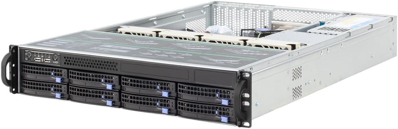 Alt view image 6 of 7 - 2U storage server 12GB/SAS backplane 8-bay hot swappable empty chassis