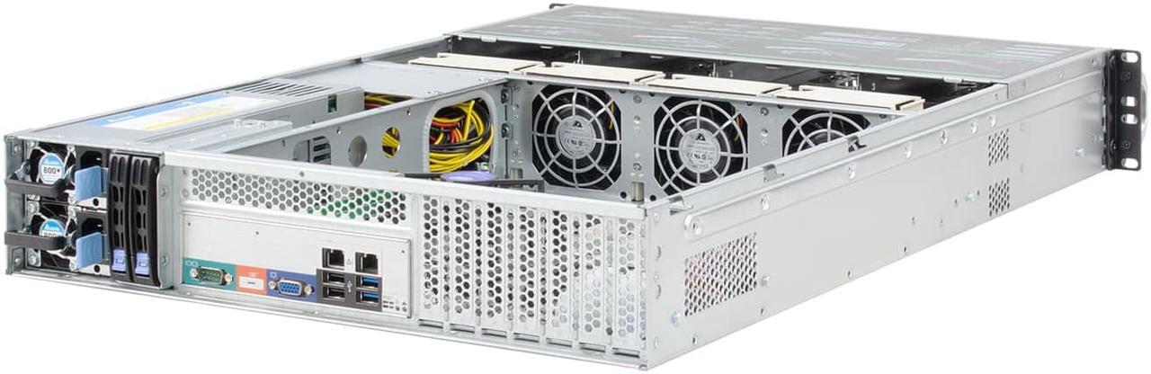 Alt view image 7 of 7 - 2U storage server 12GB/SAS backplane 8-bay hot swappable empty chassis