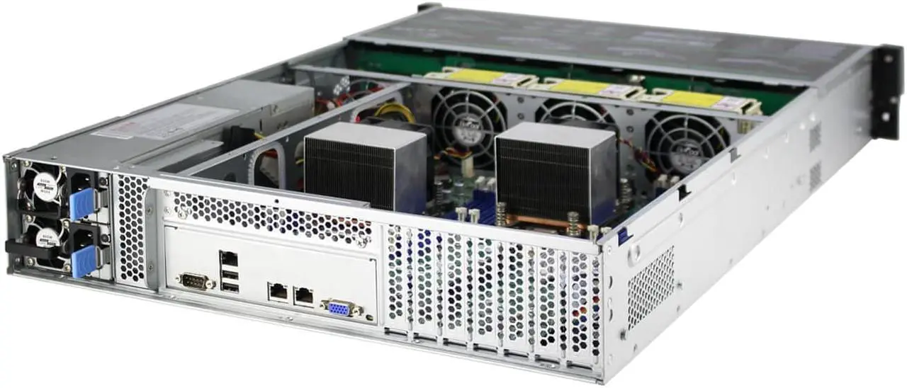 Alt view image 6 of 7 - 2U storage server 12 disk hot swappable 12GB/Expander expansion backplane is applicable to E-ATX motherboard redundant power supply empty chassis