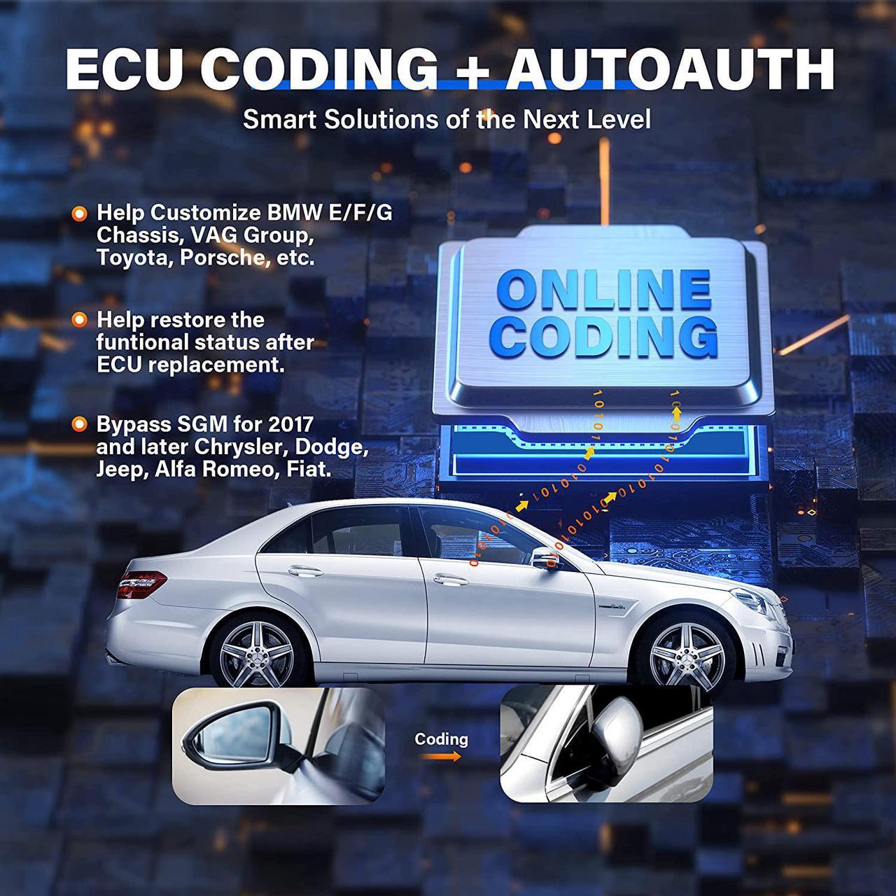 Alt view image 7 of 7 - TOPDON Car Diagnostic Tool Phoenix Plus OBD2 Scanner Advanced ECU Coding for Benz, BMW, VAG, Porsche