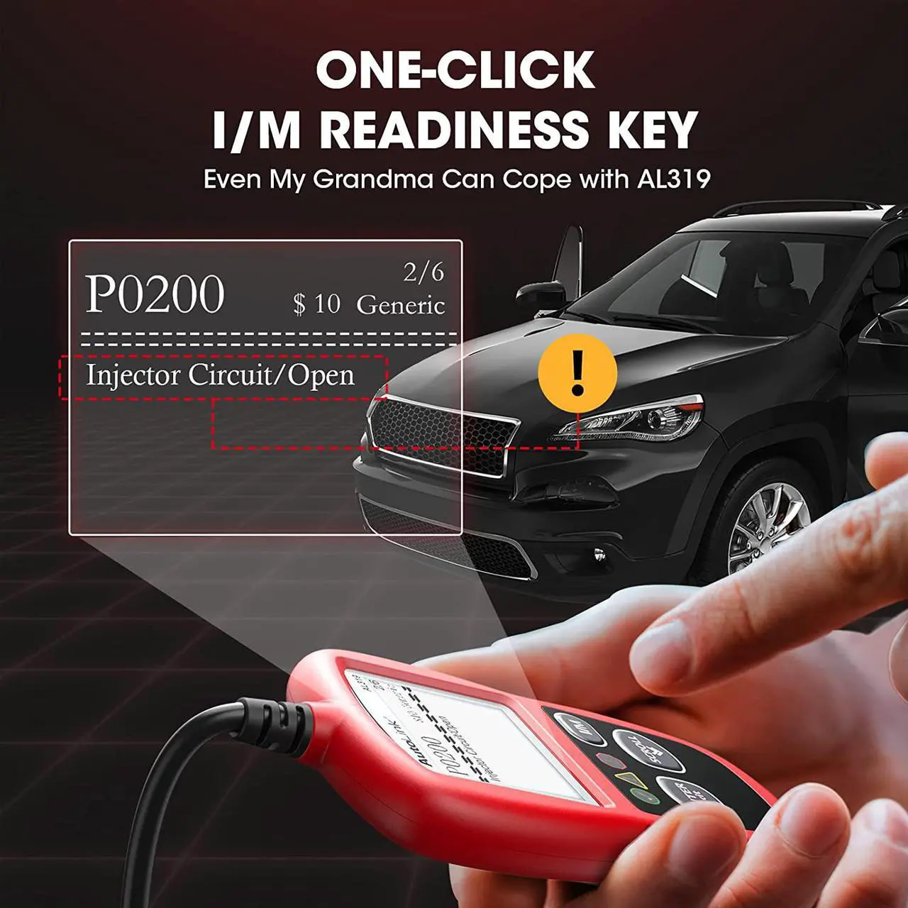 Alt view image 4 of 7 - Autel AutoLink AL319 OBD2 Scanner Car Diagnostic Code Reader Automotive Engine Fault CAN Scan Tool