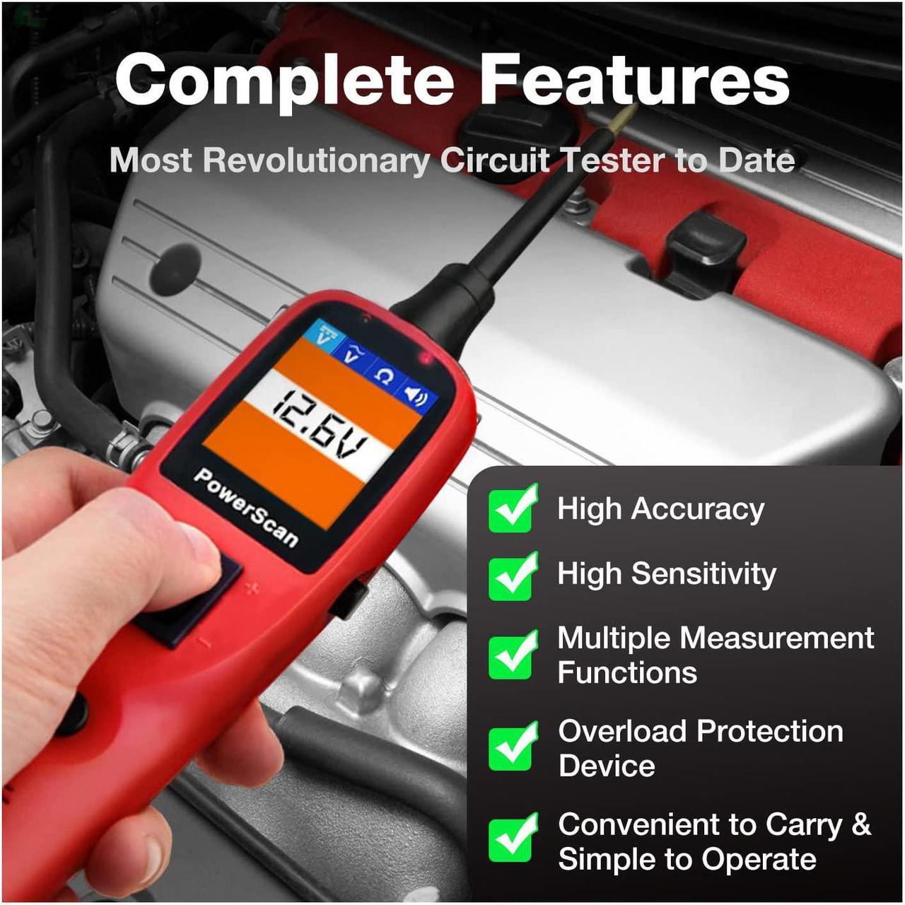 Alt view image 3 of 7 - Autel Powerscan PS100 Automotive Electrical System Tester Ps 100 Circuit Tester with 20ft Cable