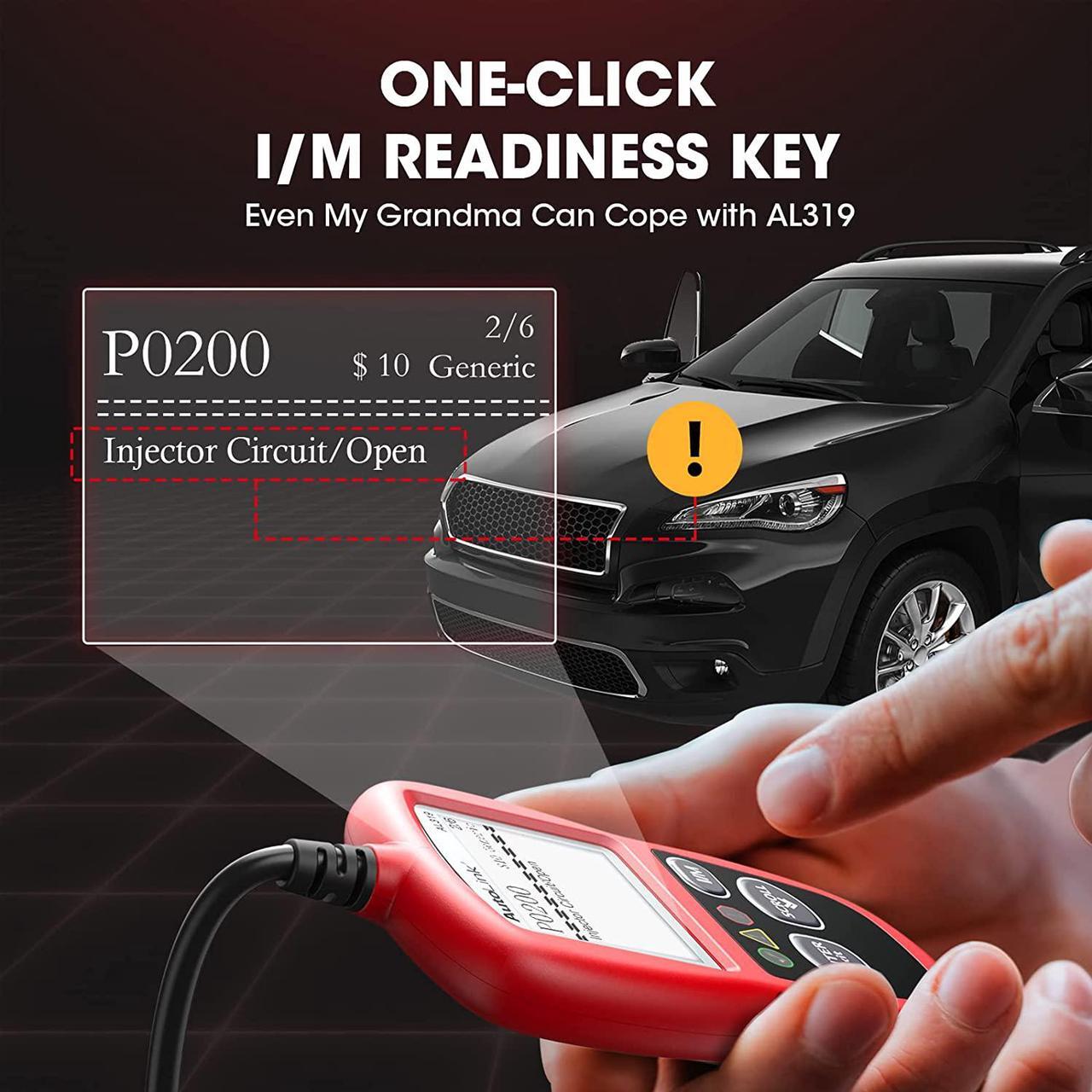 Alt view image 4 of 7 - Autel OBD2 Scanner Autolink AL319 Code Reader Read and Erase Codes Check State Emission Monitor Status Powerful Scan and Car Diagnostic Tool