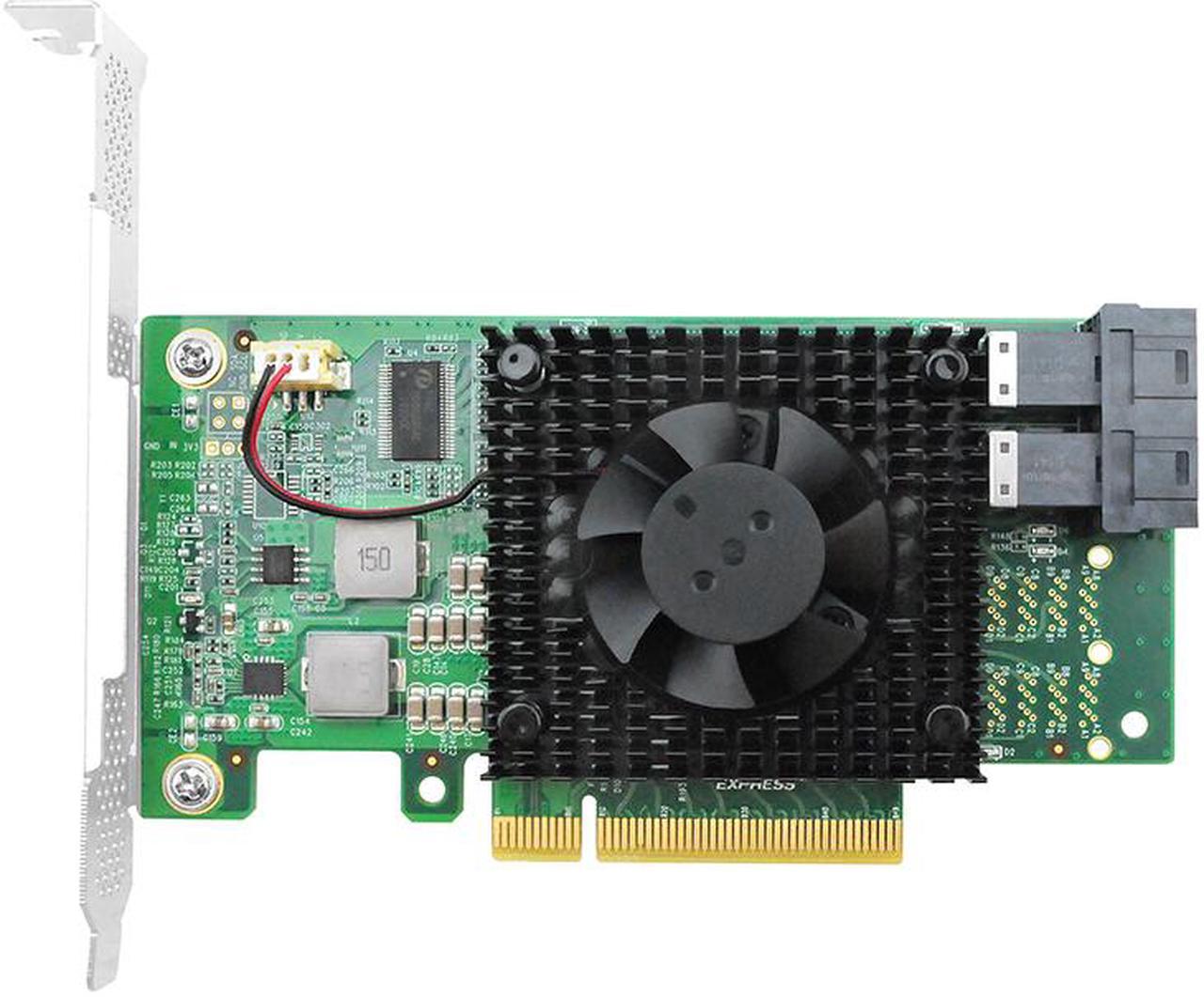 Linkreal PCI Express 3.0 x8 to 2 x U.2 (SFF-8643) NVMe SSD Adapter