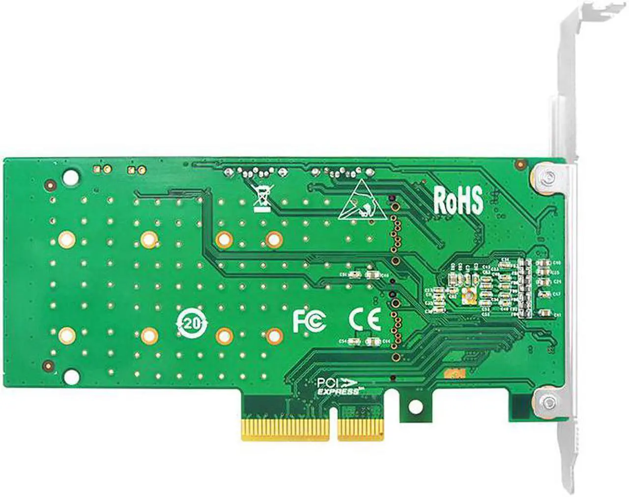 Alt view image 2 of 6 - Linkreal 6Gb/s PCIe x4 to 2-Port M.2 & 2-Port SATA RAID Card