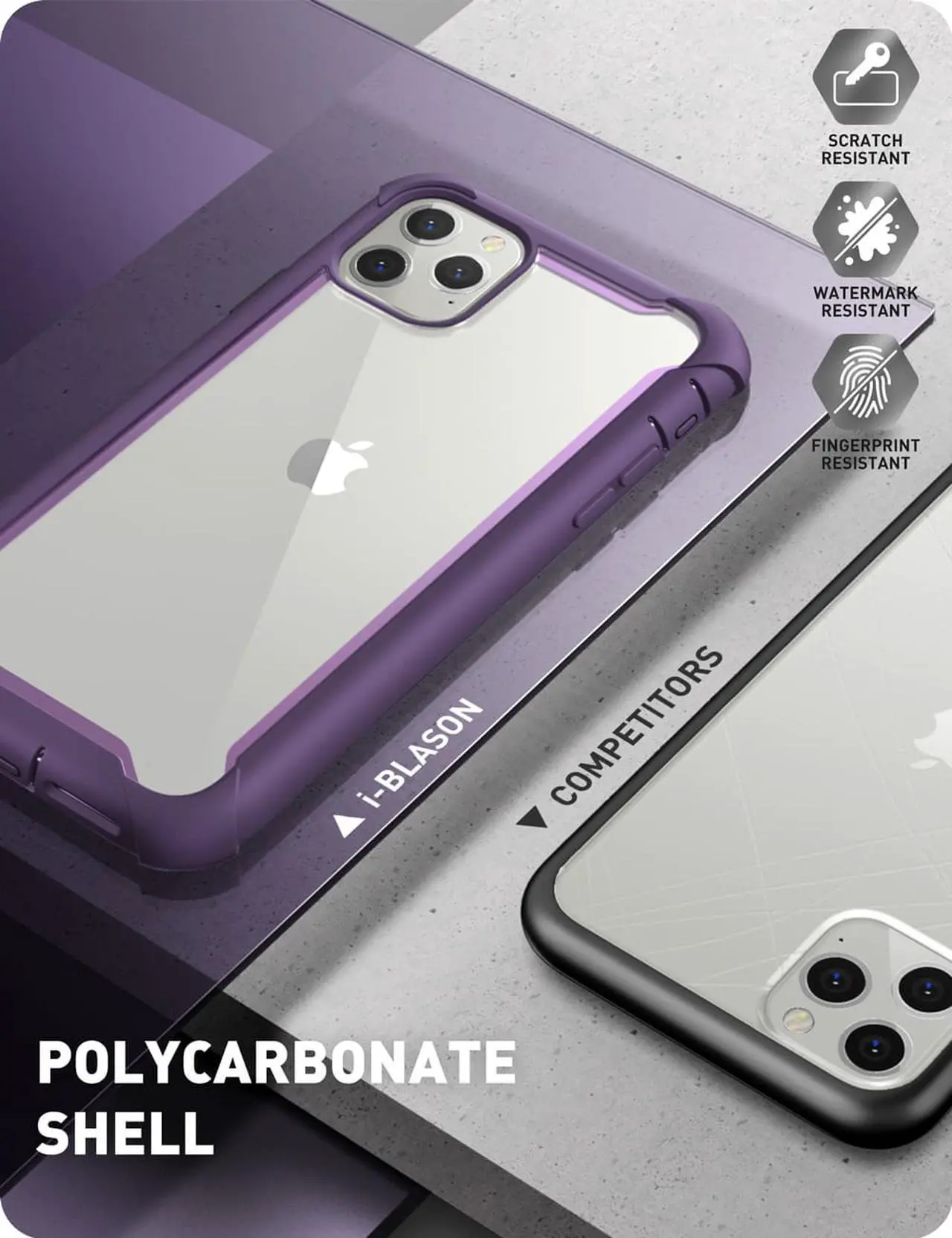Alt view image 5 of 8 - i-Blason Ares Case for iPhone 11 Pro Max 2019 Release, Dual Layer Rugged Clear Bumper Case with Built-in Screen Protector