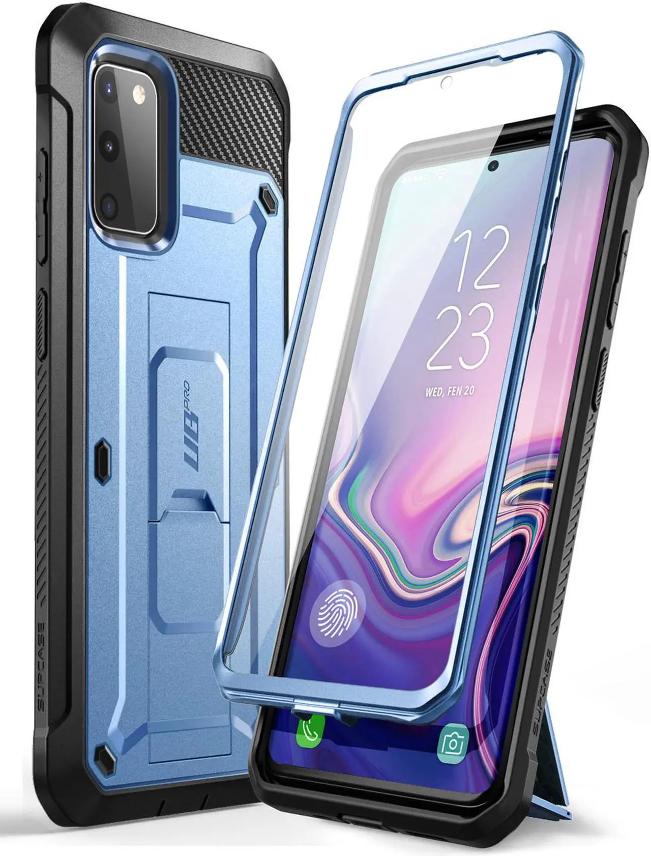 Main image of Unicorn Beetle Pro Series Designed for Samsung Galaxy S20 FE 5G Case (2020 Release), Full-Body Dual Layer Rugged Holster & Kickstand Case with Built-in Screen Protector (Blue)
