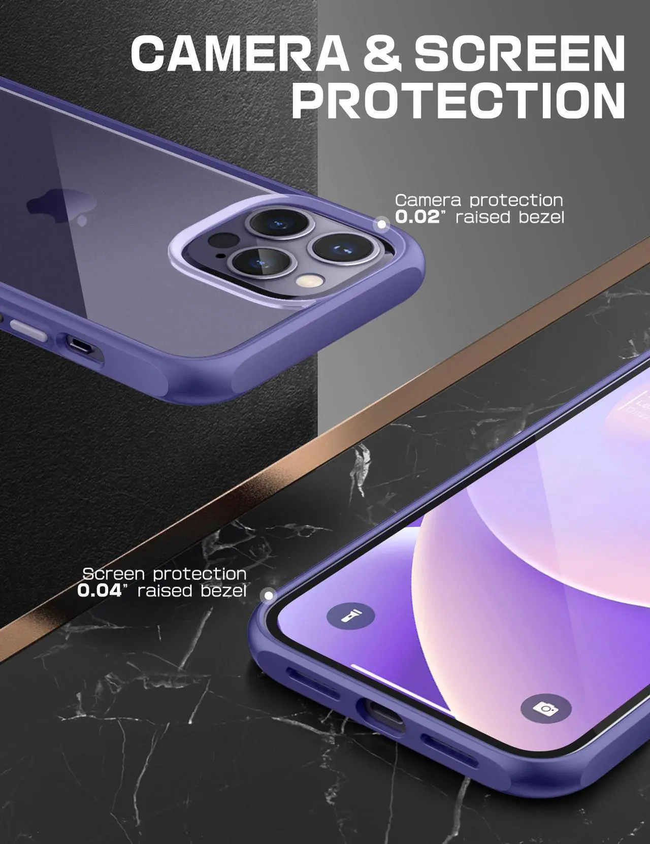 Alt view image 4 of 7 - SUPCASE Unicorn Beetle Style Case Designed for iPhone 14 Pro Max (2022 Release) 6.7 Inch, Premium Hybrid Protective Clear Case (Mauve)