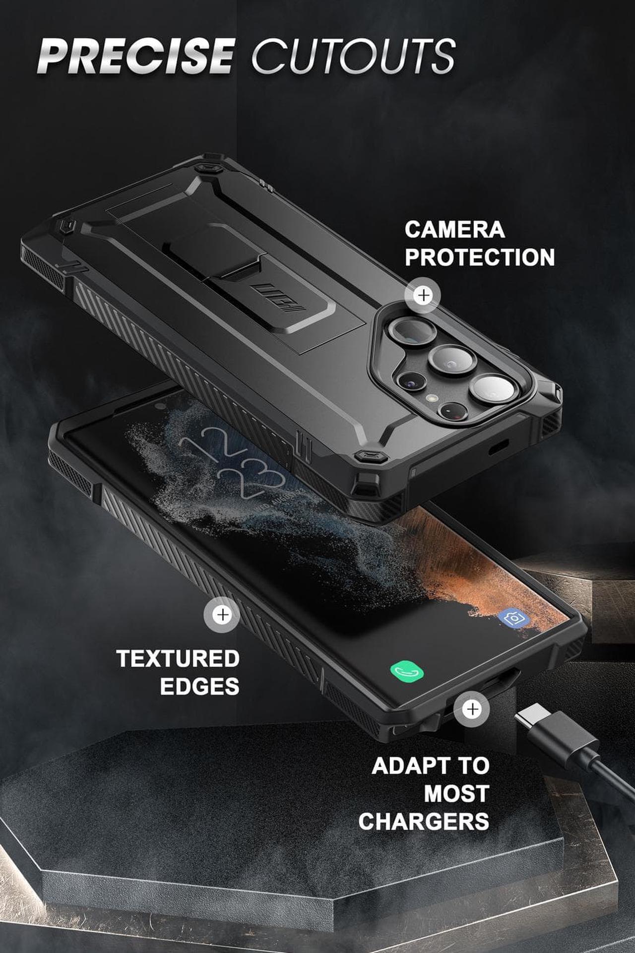 Alt view image 6 of 7 - SUPCASE Unicorn Beetle Case for Samsung Galaxy S23 Ultra 5G (2023 Release),Full-Body Dual Layer Rugged Belt-Clip & Kickstand Case Without Built-in Screen Protector (Black)