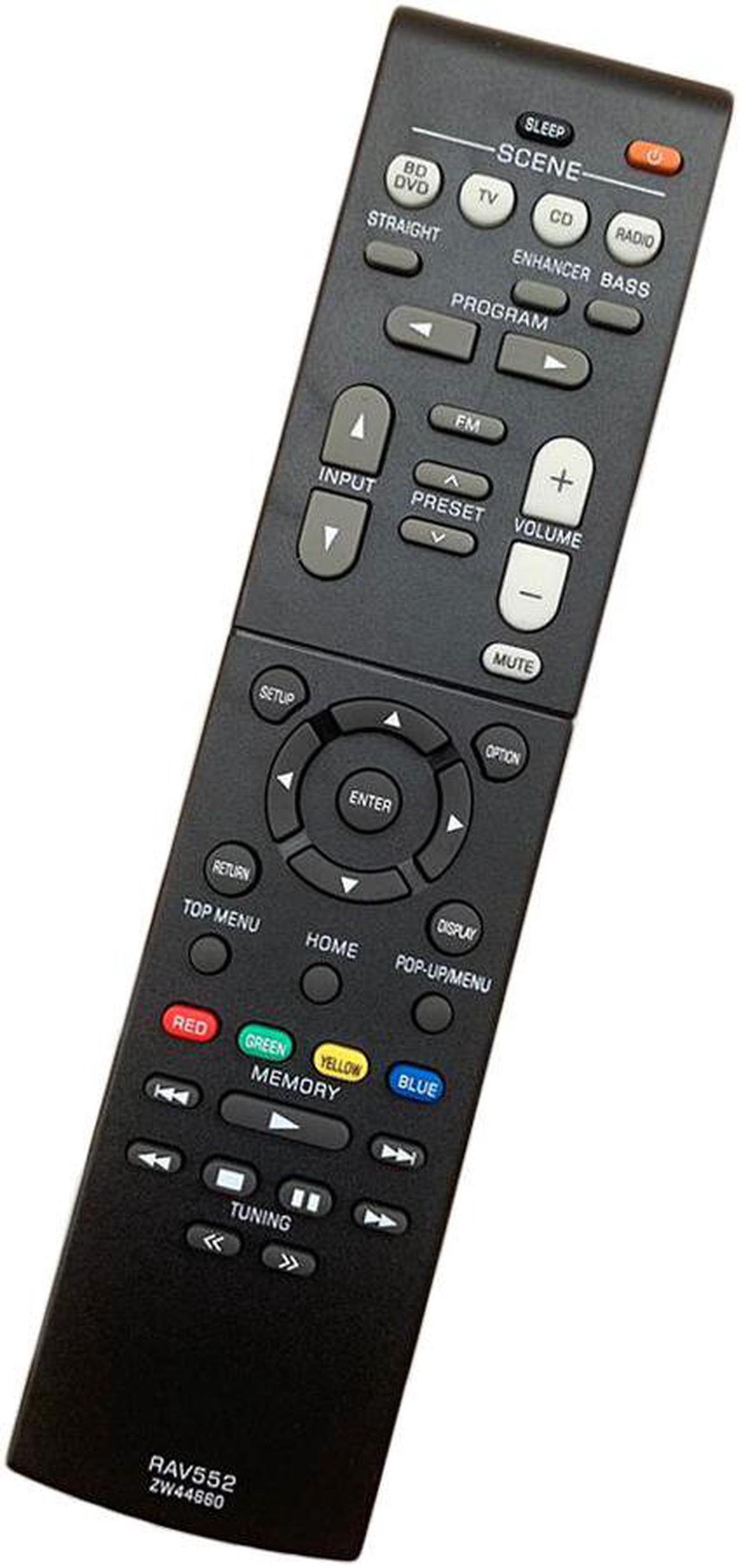 Replacement Remote Control For Yamaha RX-V283 RX-V283BL ZW44660 HTR-2071 YHT-184 Audio/Video AV A/V Receiver