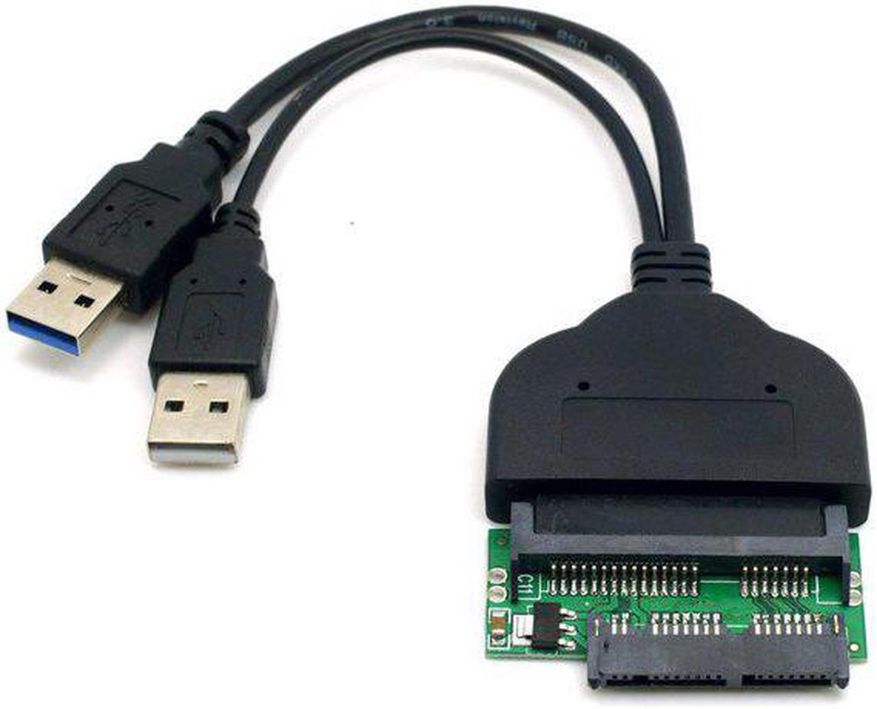 1set USB 3.0 to SATA 22Pin & SATA to Micro SATA Adapter for 1.8" 2.5" Hard Disk Driver With Extral USB Power Cable