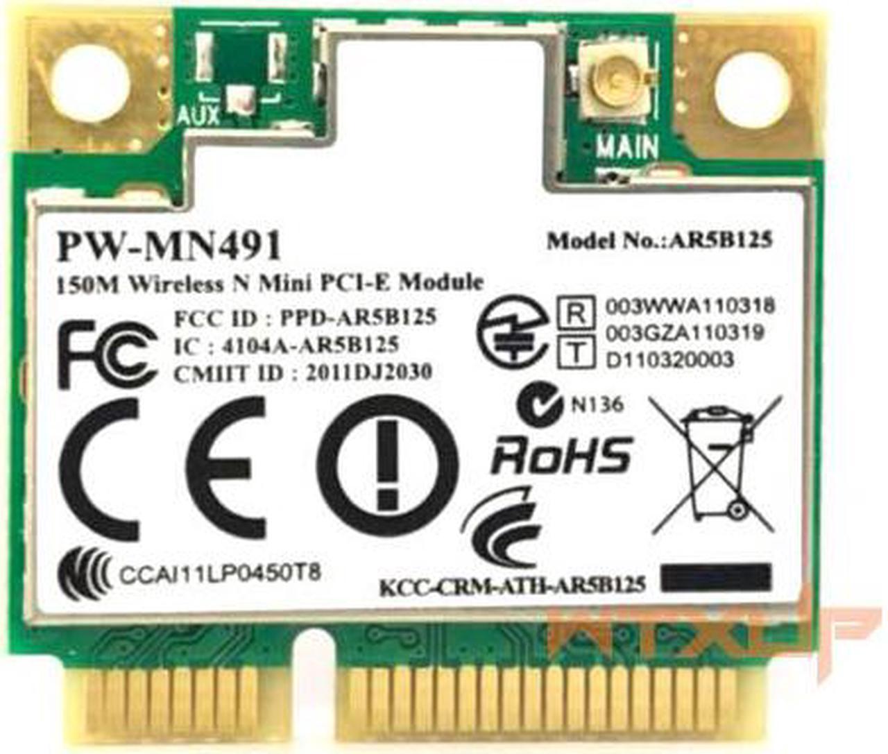 Atheros AR5B125 AR9485 half mini PCIE 2.4G wifi wireless network card 150Mpbs support AMD For DEll ASUS Samsung Acer laptop