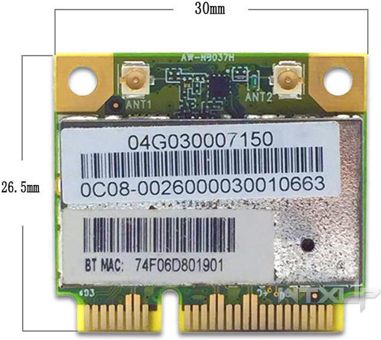 Atheros AR5B195 for AzureWave AW-NB037H half MINI PCI-E Wifi 150Mbps + Buletooth 3.0 Network Card