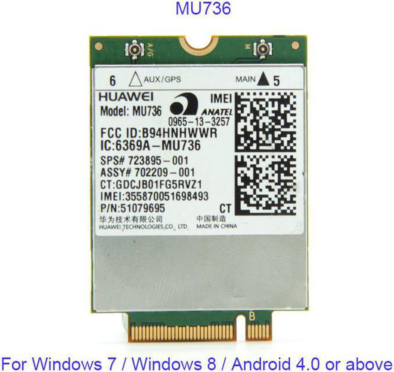 UNLOCKED Hua.wei MU736 3G WWAN Card Module For HP ProBook 430 440 640 645 650 655 G1 ZBook 17 EliteBook 850, 820 G1