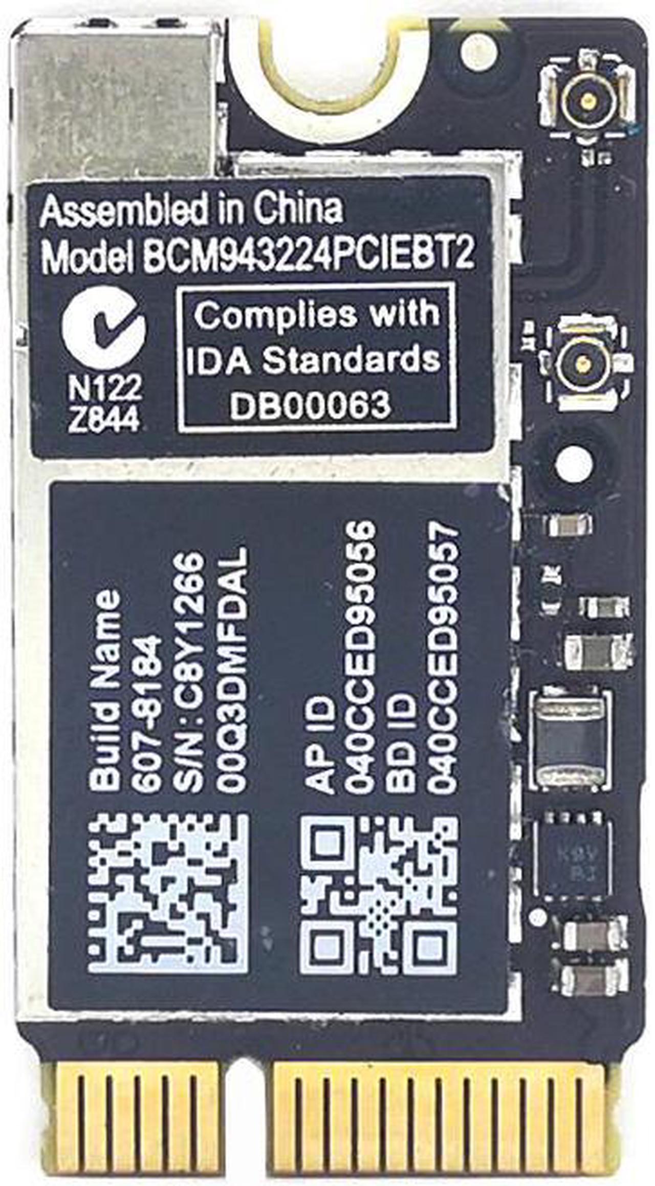 BCM943224 PCIEBT2 2.4/5G WiFi BT 4.0 Mini PCIe Network Card 300Mbps for Mac OS Macbook Air A1370 A1369 A1465 Accessories