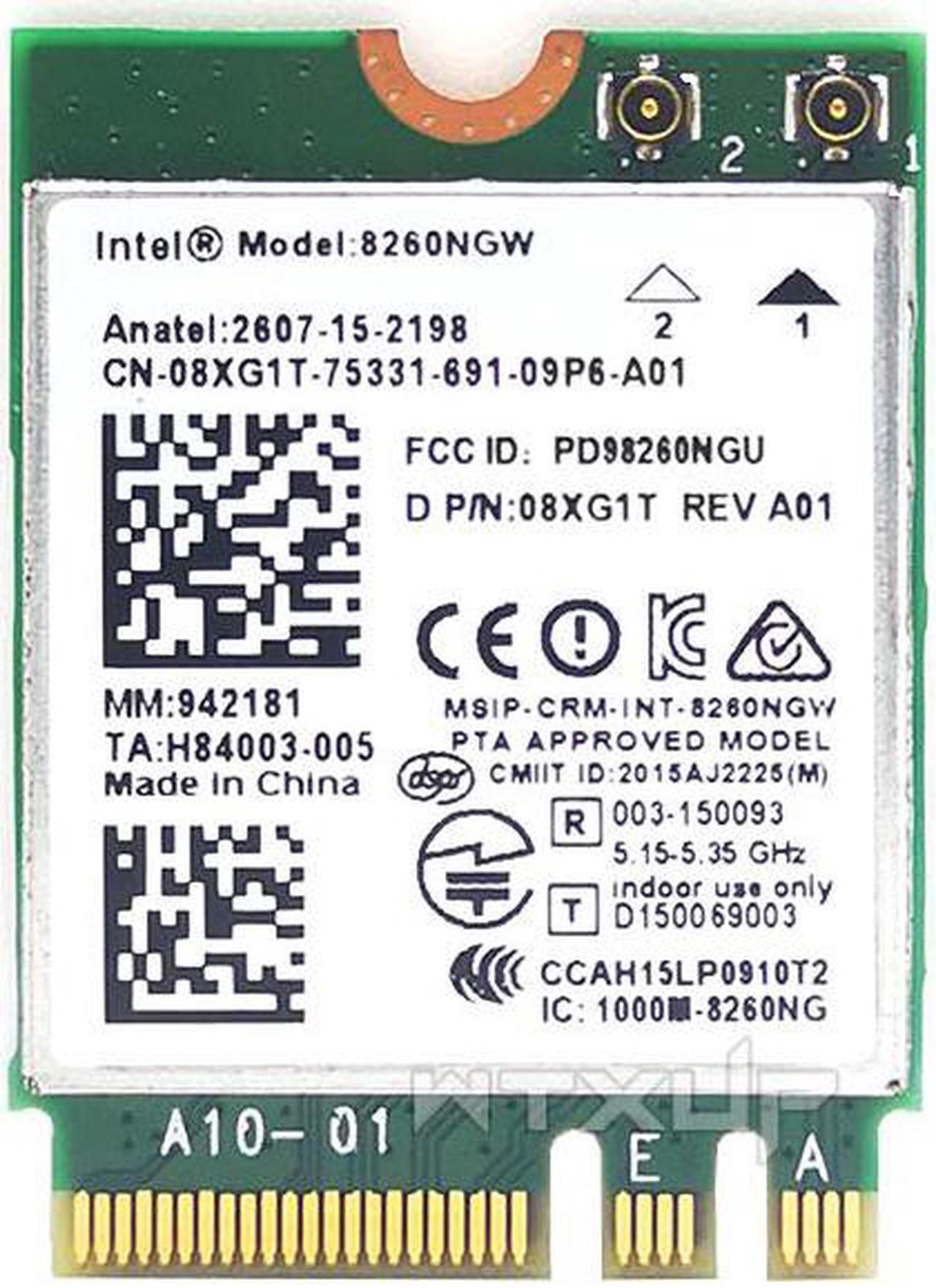 Dual Band For Intel Wireless AC 8260 8260NGW NGFF wifi Card 867Mbps 2.4/5GHz 802.11a/b/g/n/ac Bluetooth 4.2