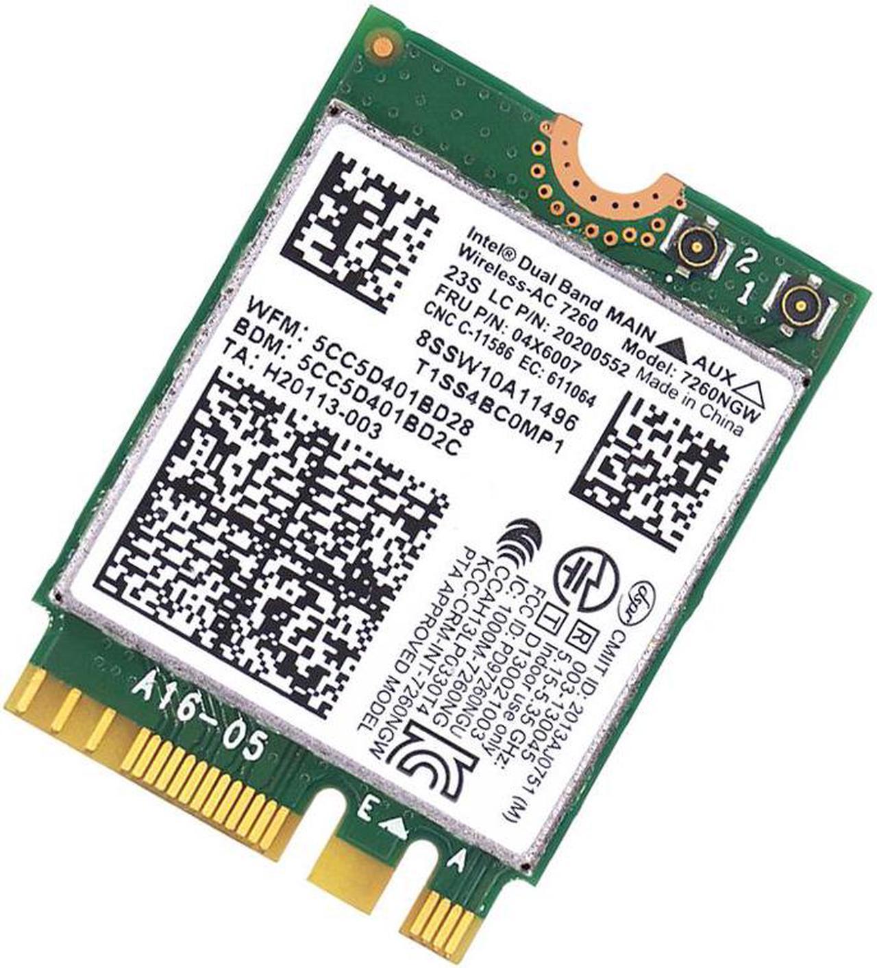 M2 NGFF Wireless WLAN NETWORK Card for Intel 7260NGW 7260ac 2.4/5G BT4.0 FRU 04X6007 for Thinkpad X1 X250 x240 x230s t440 w540