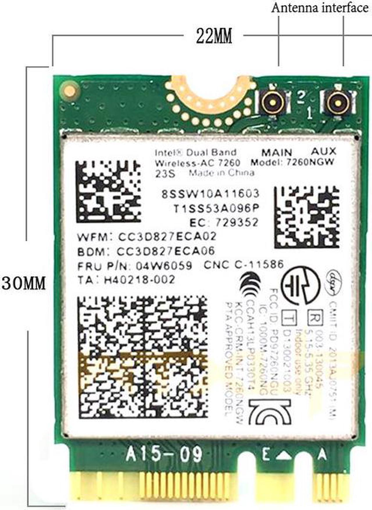 Dual Band for Intel Wireless-AC 7260 7260AC WiFi+BT 4.0 CARD For Lenovo T440 T440S X240S FRU 04W6059 2.4G/5G NGFF wifi ADAPTER