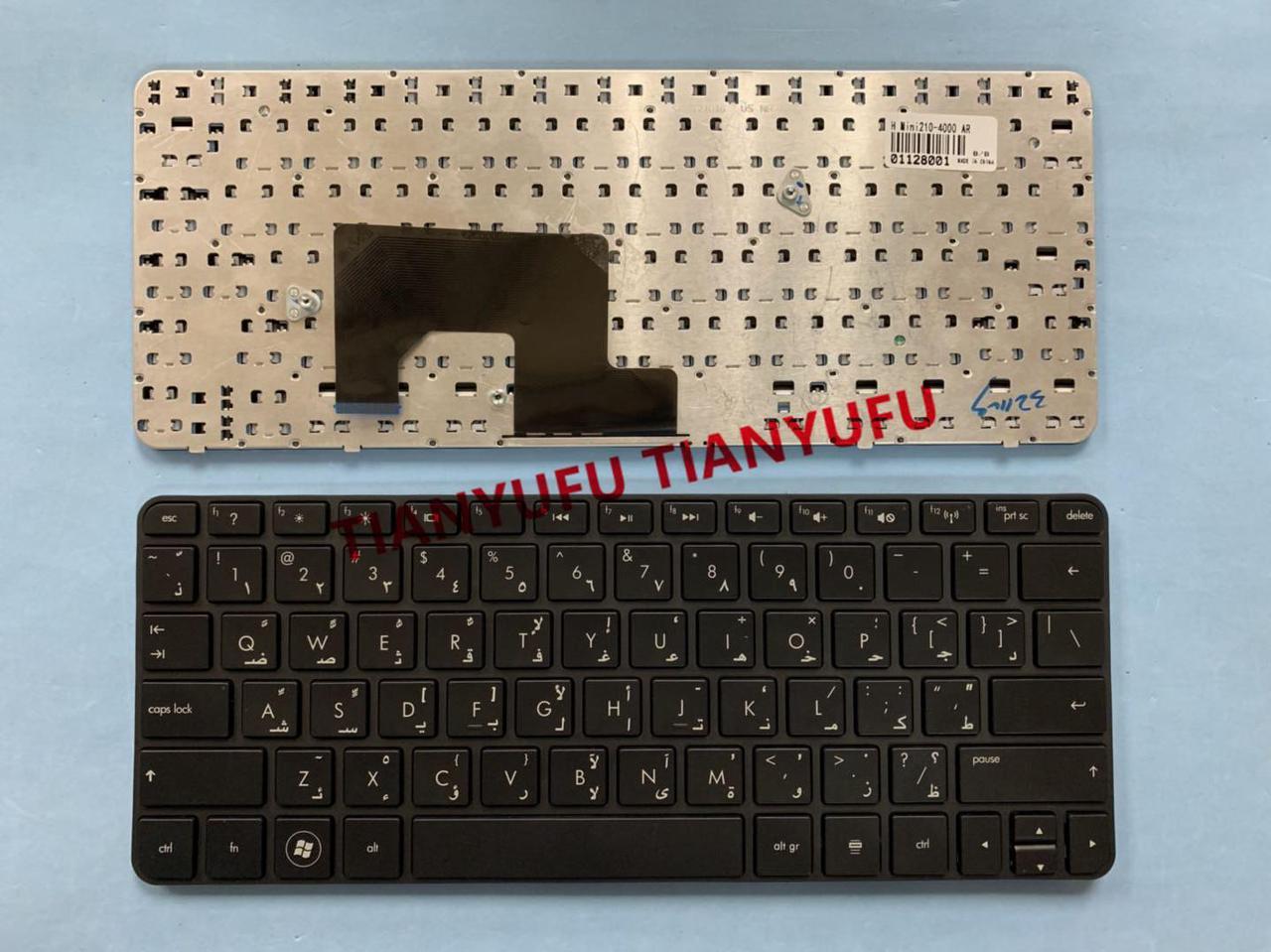 FOR HP MINI 210-3000 210-4000 210-4100 ARABIC 2 Screws With Black Frame Black Keyboard Laptop Keybaod