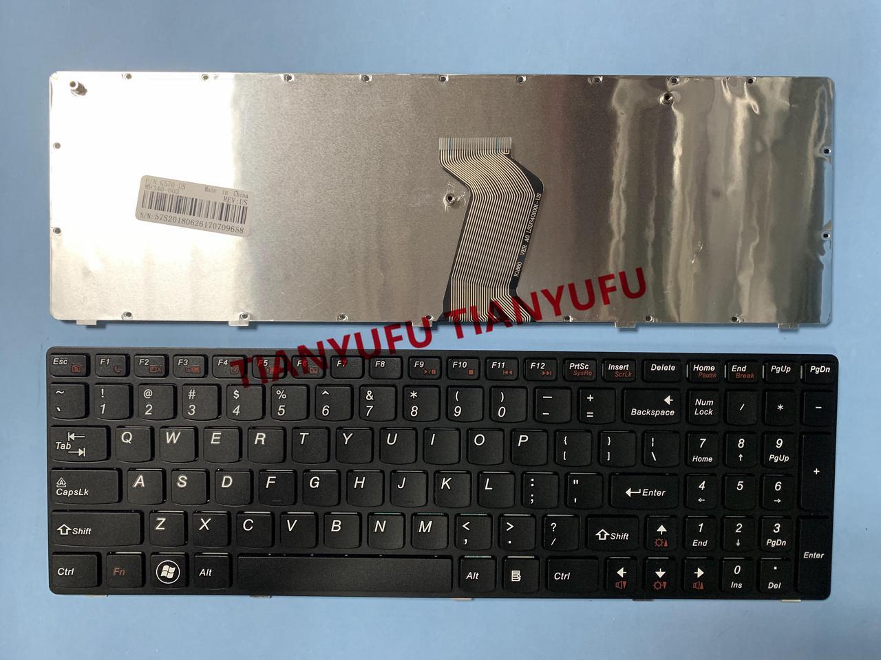 FOR Lenovo Ideapad Z560 Z560a Z565 G570 G575 25-010793 V-117020AS1-US US With Black Frame Keyboard Laptop KEYBOARD