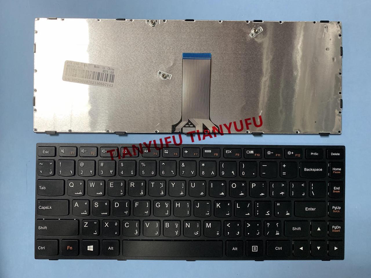 FOR Lenovo G40 G40-30 G40-45 G40-70 G40-80 ARABIC Black Replacement Keyboard AR Laptop KEYBOARD