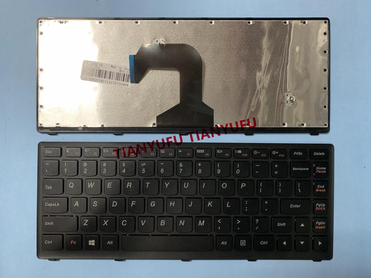 FOR Lenovo S300 S405 S400 S400T S415 S435 S410 S305 KEYBOARD US Black With Black FRAME Laptop KEYBOARD