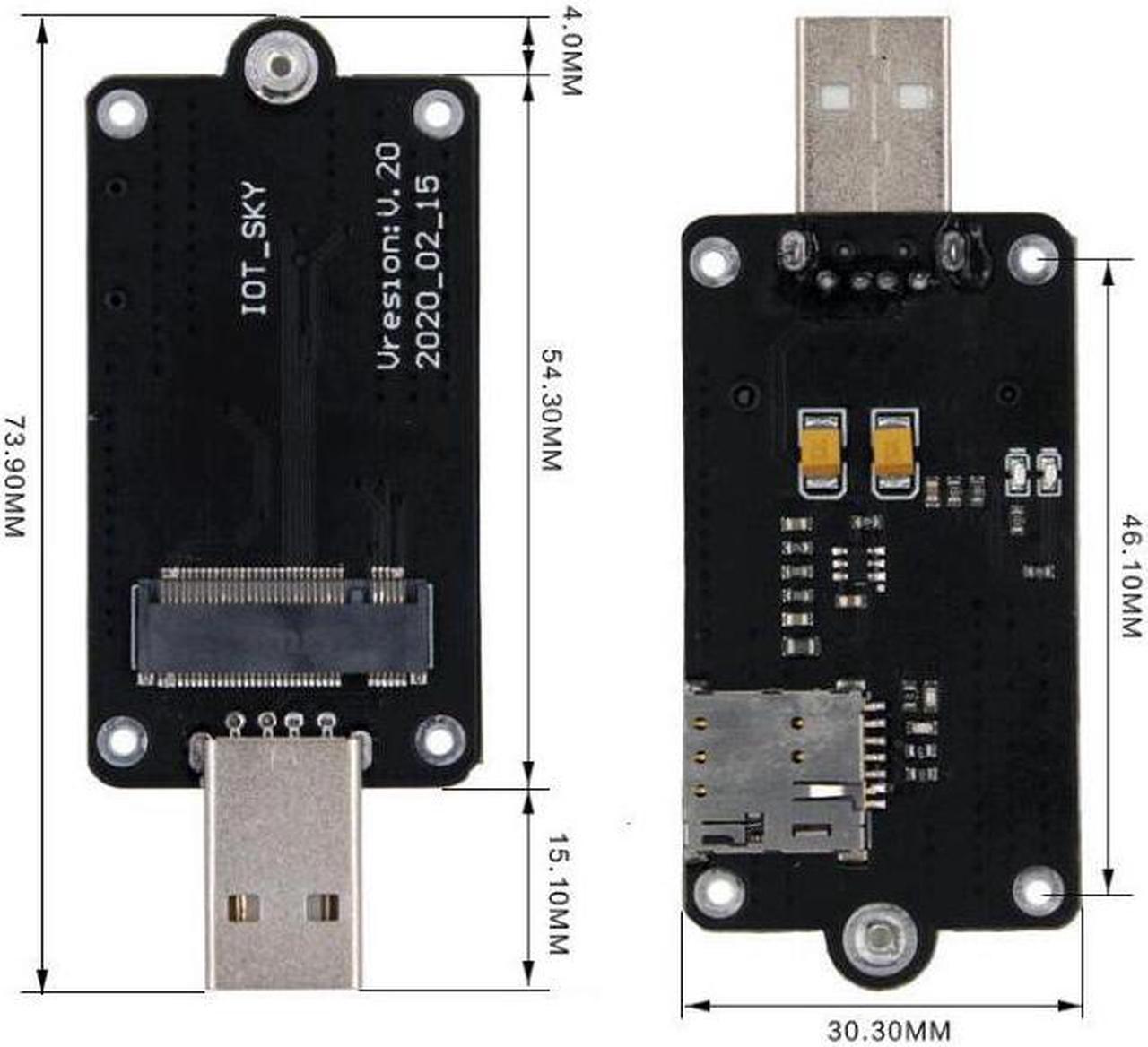 NGFF M.2 to USB adapter converter Expansion Card with NANO SIM Card Slot 3G 4G module to desktop laptop PC for ME906E ME936