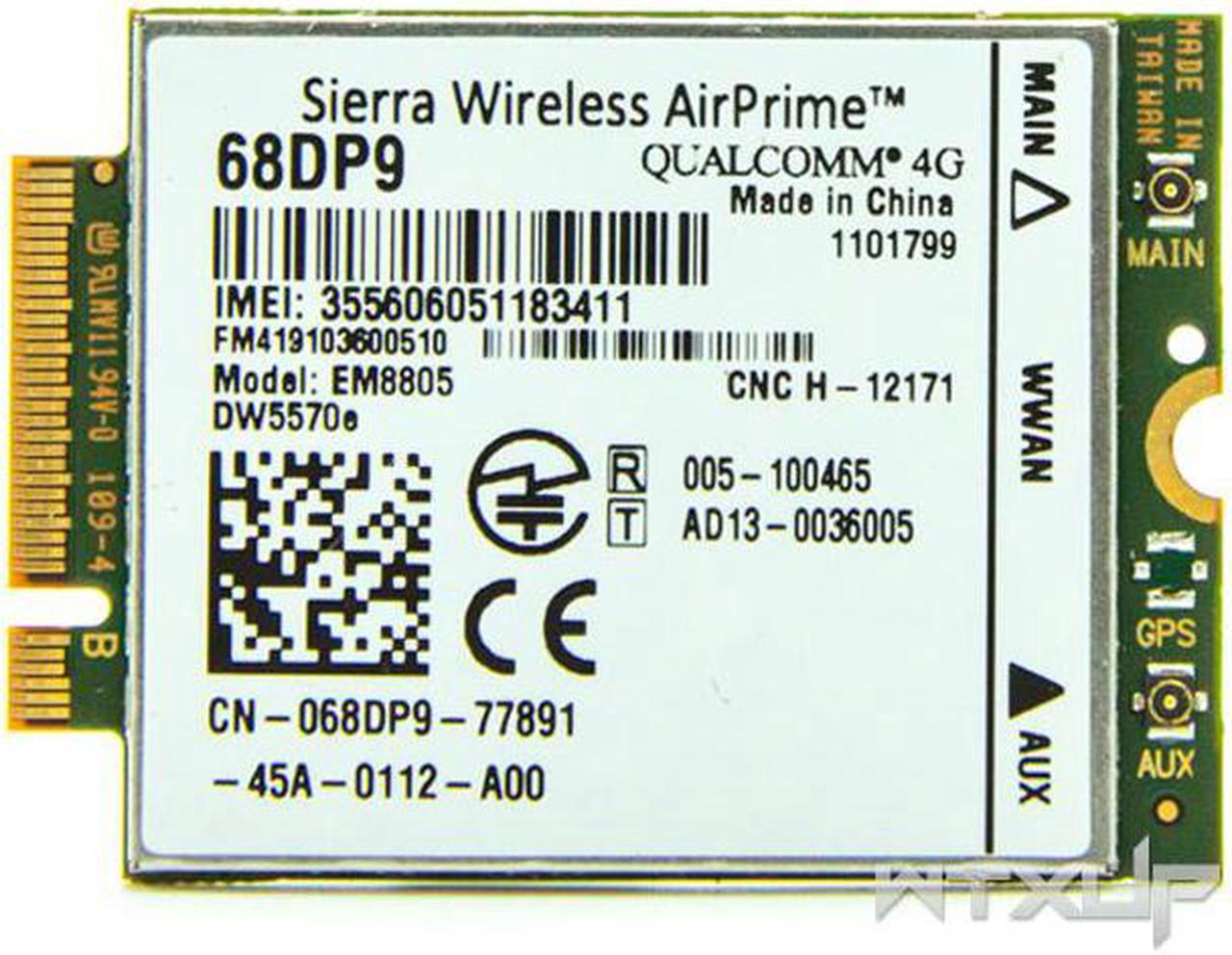 Unlocked Sierra Wireless AirPrime EM8805 DW5570e 68DP9 C26 WWAN 4G Card LTE HSPA+ NGFF Module 001 for HP ProBook 455 470 640 BCM