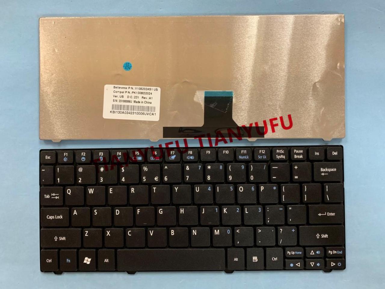 FOR Acer Aspire One 751 751H ZA3 ZA5 715 752 753 753H 722 721 1410 1810T 1810TZ 1830T laptop KEYBOARD US BLACK  KEYBOARD