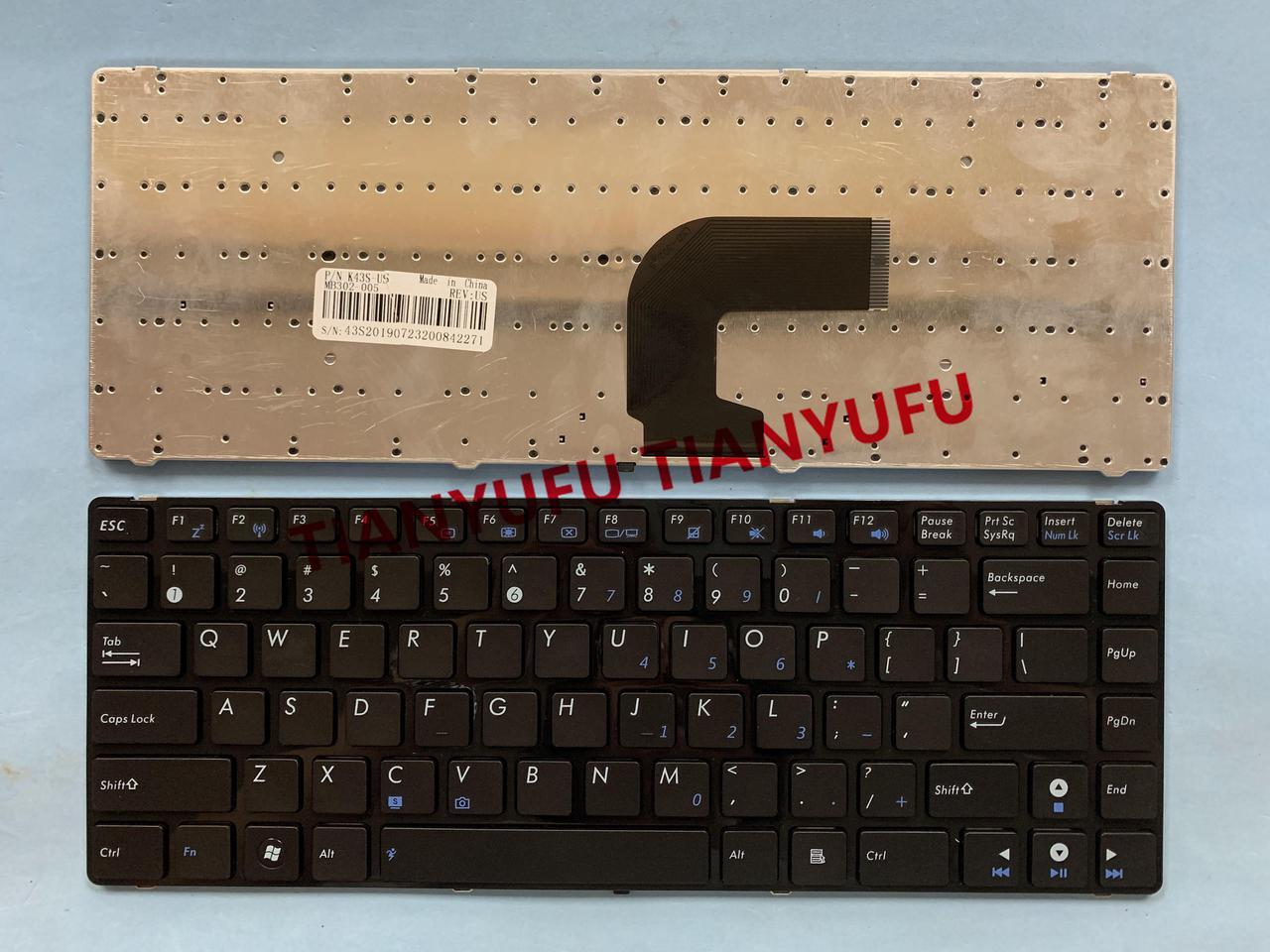 For Asus K43S K43SA A43S A43SA Series US Laptop Keyboard With Black Frame V111362ES US BLACK Laptop Keyboard