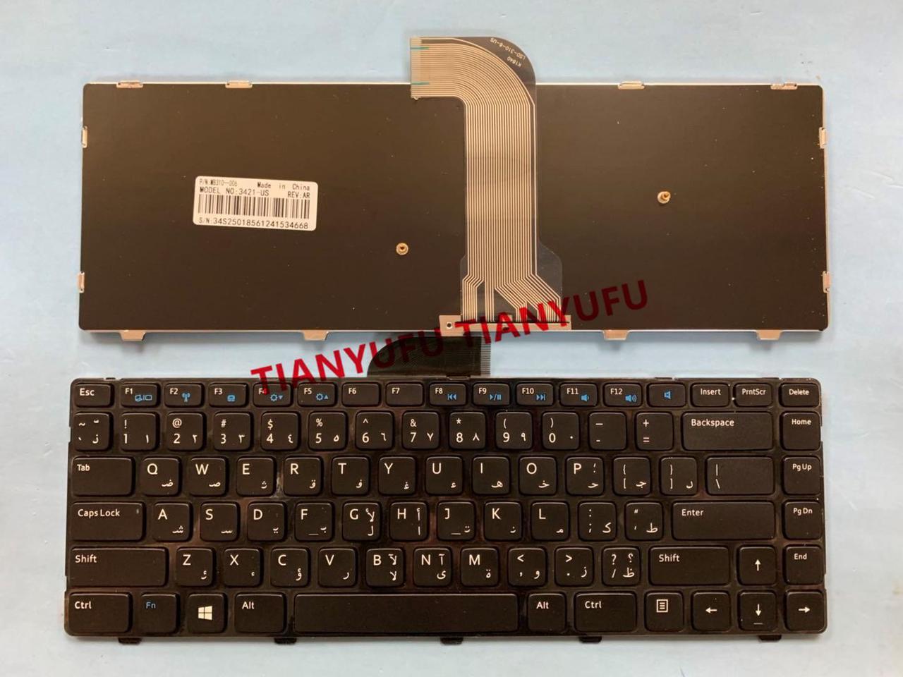 FOR DELL Inspiron 14 3421 14R 5421 5437 Vostro 2421 ARABIC BLACK KEYBOARD AR Laptop KEYBOARD