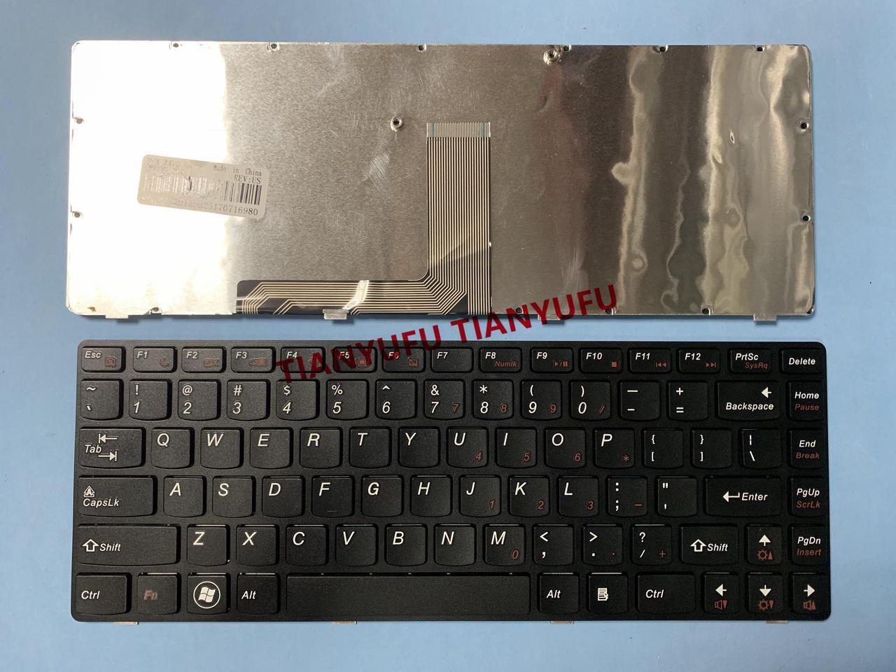 FOR Lenovo Z470 Z475 Z370 Z470A Keyboard US Black Frame Laptop KEYBOARD