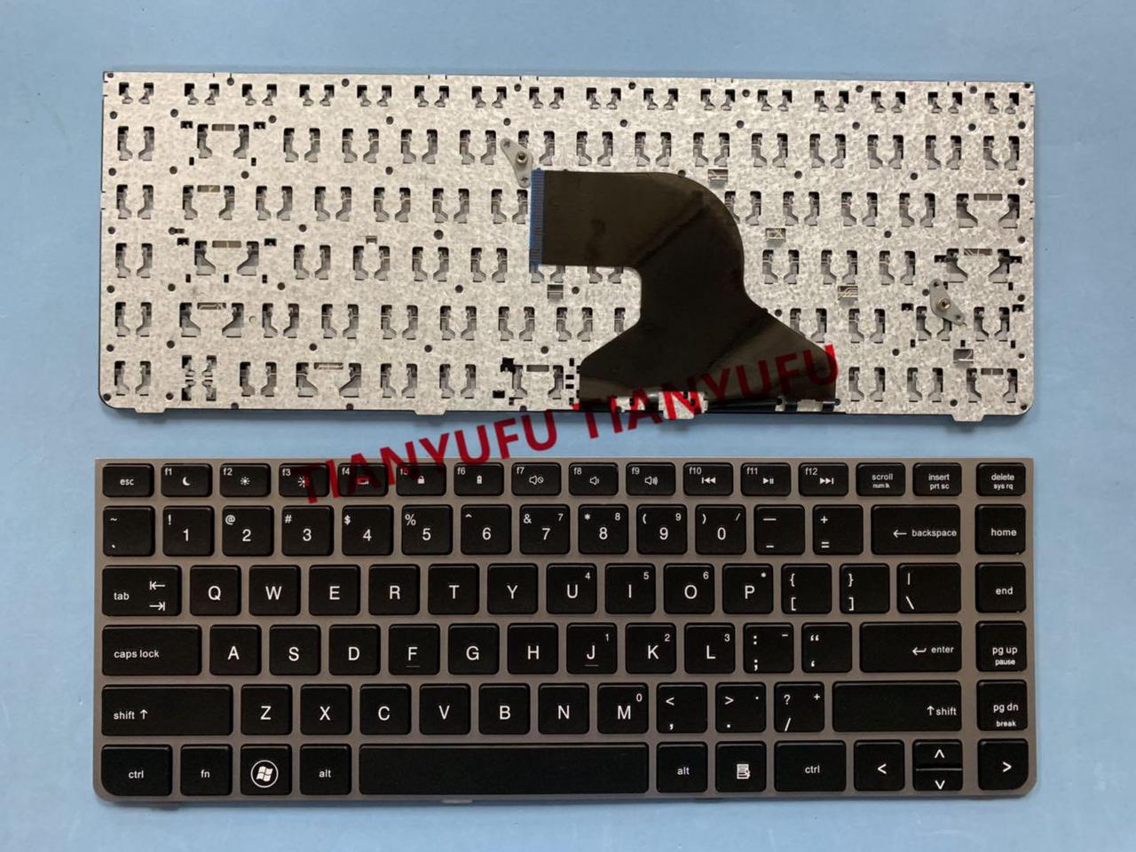 FOR HP ProBook 4330s 4430s 4431s 4435s 4436s US With Silver Frame Black Keyboard Laptop Keybaod