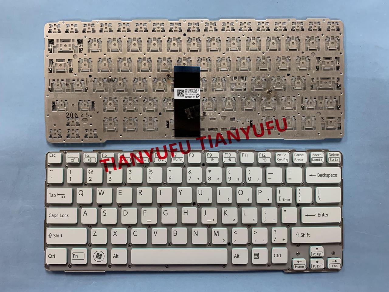 For Sony Vaio SVE14A 149010211US 9Z.N6BBF.001 Keyboard US Wihte Without Frame Laptop Keyboard