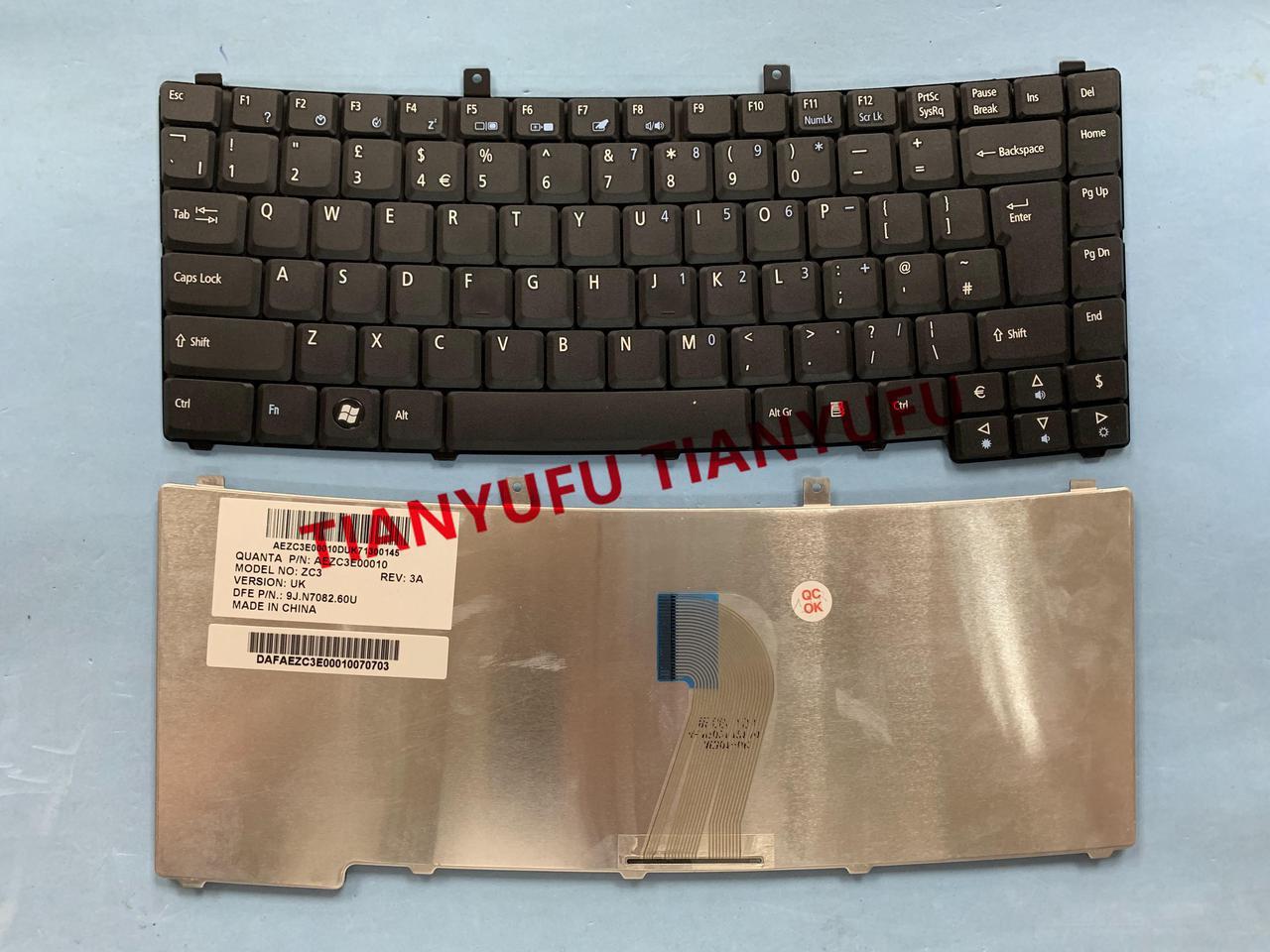 FOR Acer Ferrari 5000 Travelmate 3210 8200 ZC3 AEZC3E00010 9J.N7082.60U KEYBOARD UK LAPTOP KEYBOARD